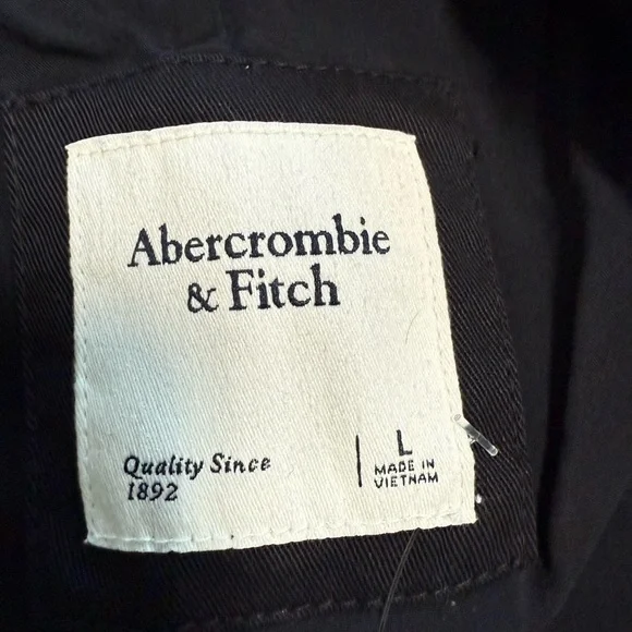 Abercrombie Fitch Black Long Sleeve Open Front Blazer Jacket Womens Size L - Picture 9 of 9